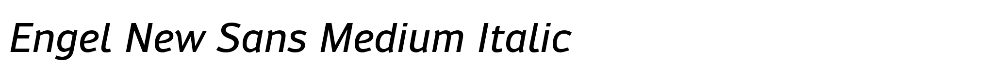 Engel New Sans Medium Italic image